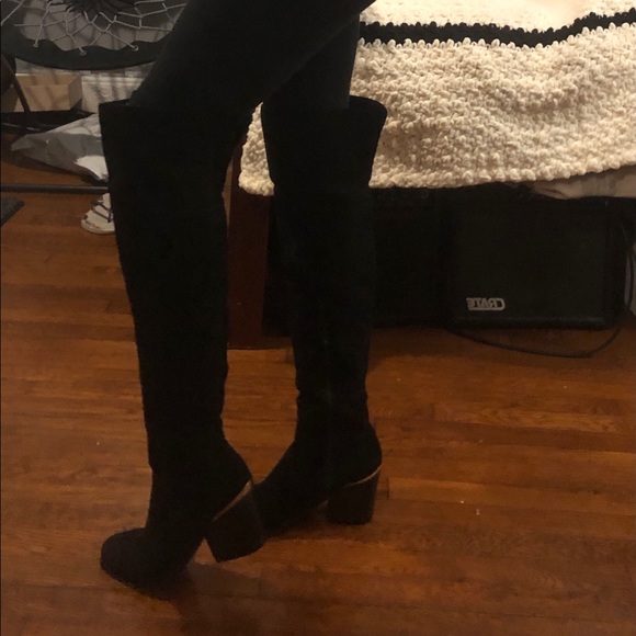 Suede Knee-High Boots - Picture 2 of 5